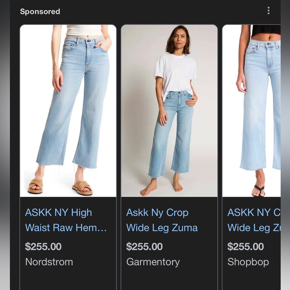 ASKK NY Crop Wide Leg Zuma Jeans🩵 - Picture 15 of 16